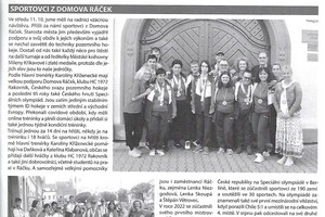 Sportovci z Domova R��ek